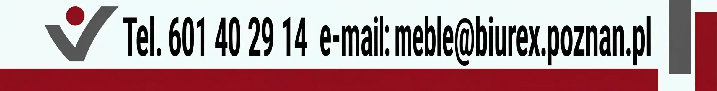 baner z numerem telefonu i adresem e-mail
